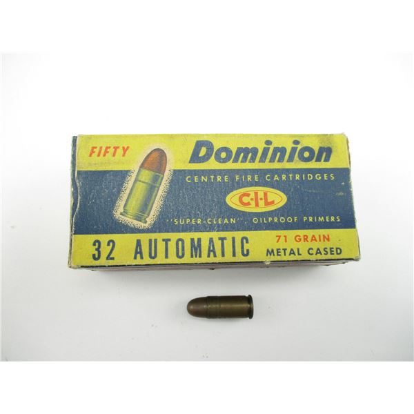 DOMINION .32 AUTO COLLECTIBLE AMMO