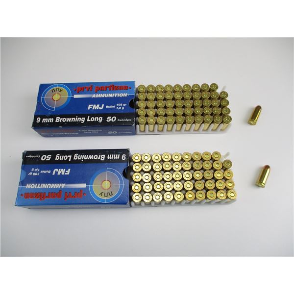 PRVI PARTIZAN 9MM BROWNING LONG AMMO