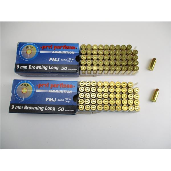 PRVI PARTIZAN 9MM BROWNING LONG AMMO