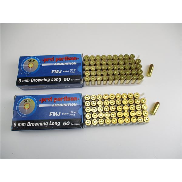 PRVI PARTIZAN 9MM BROWNING LONG AMMO