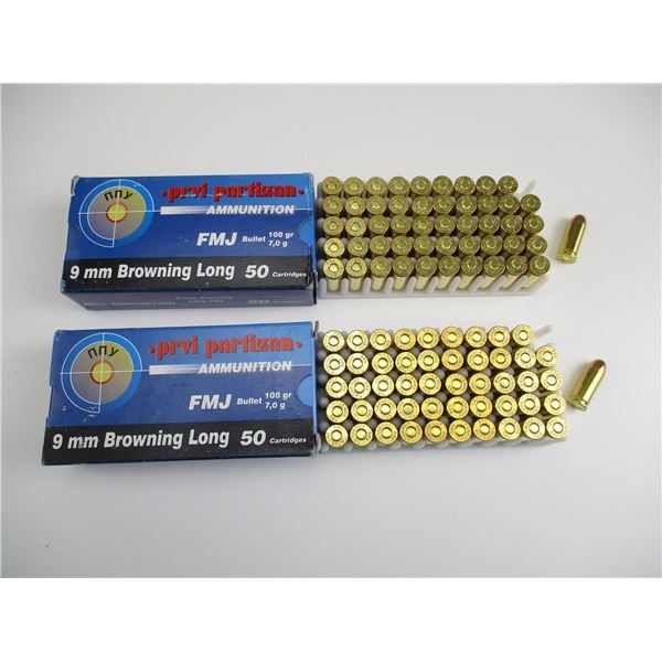 PRVI PARTIZAN 9MM BROWNING LONG AMMO