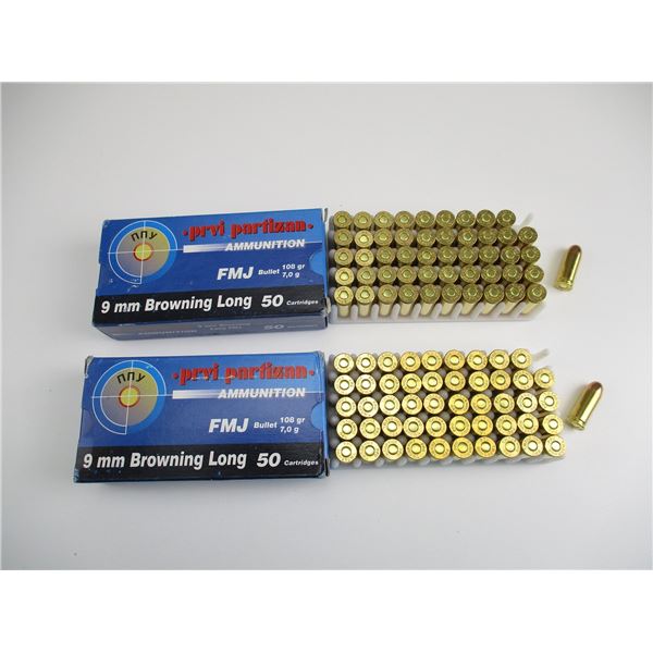 PRVI PARTIZAN 9MM BROWNING LONG AMMO