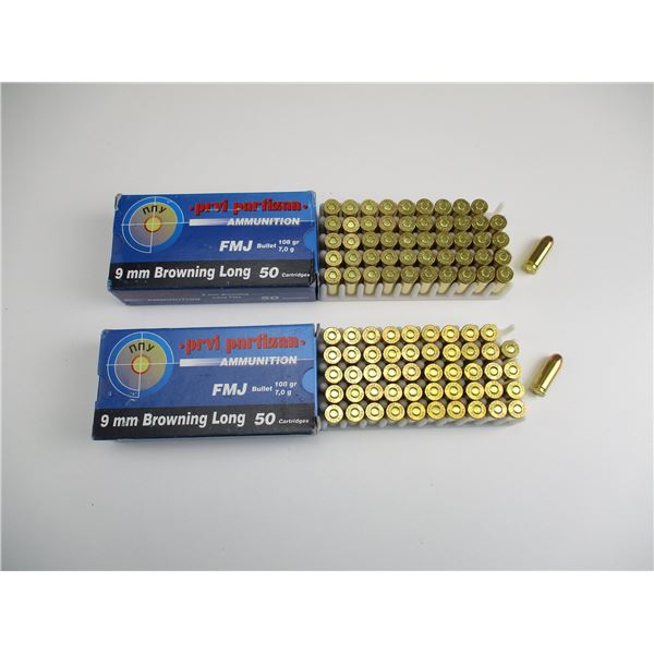 PRVI PARTIZAN 9MM BROWNING LONG AMMO