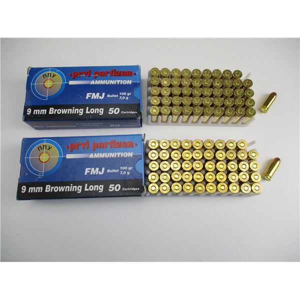 PRVI PARTIZAN 9MM BROWNING LONG AMMO