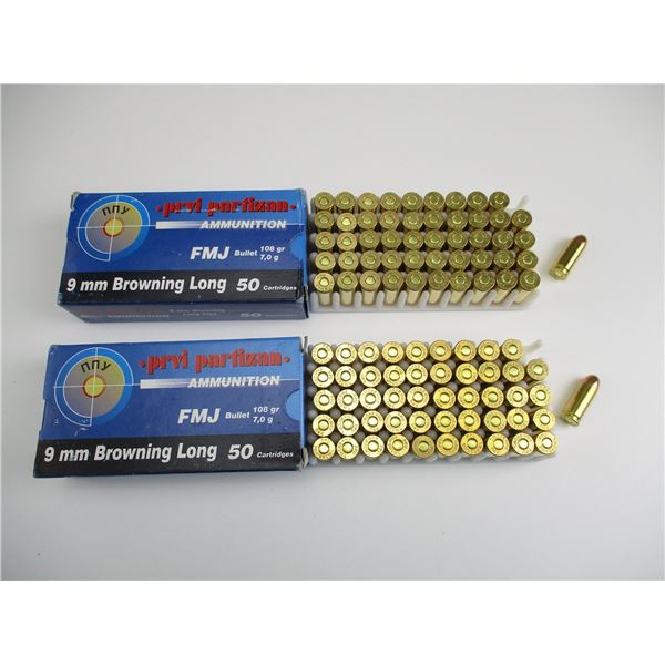 PRVI PARTIZAN 9MM BROWNING LONG AMMO