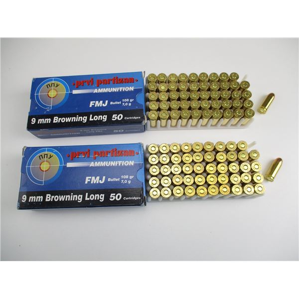 PRVI PARTIZAN 9MM BROWNING LONG AMMO