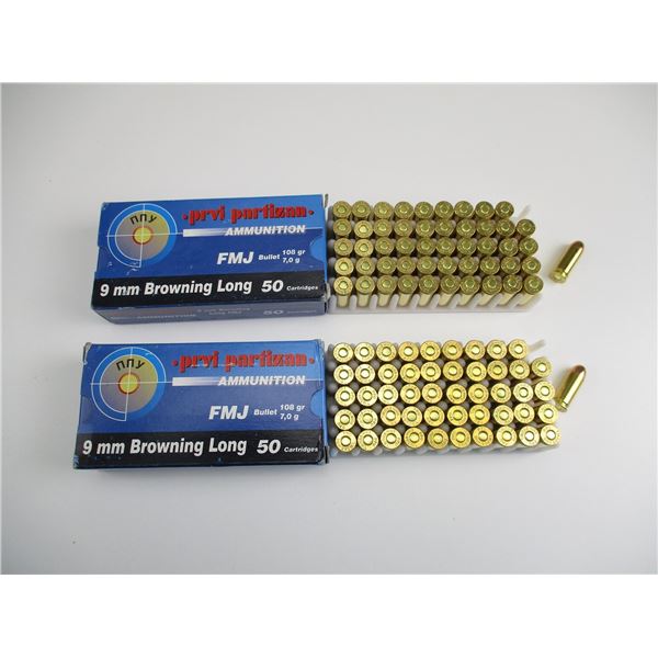 PRVI PARTIZAN 9MM BROWNING LONG AMMO