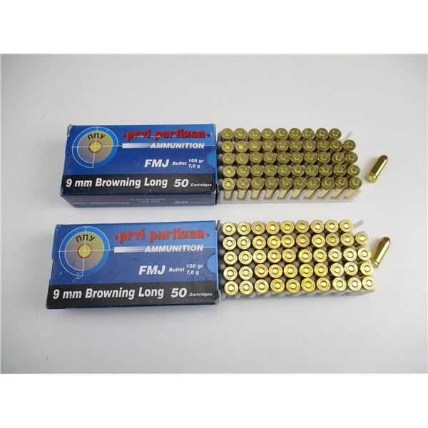 PRVI PARTIZAN 9MM BROWNING LONG AMMO