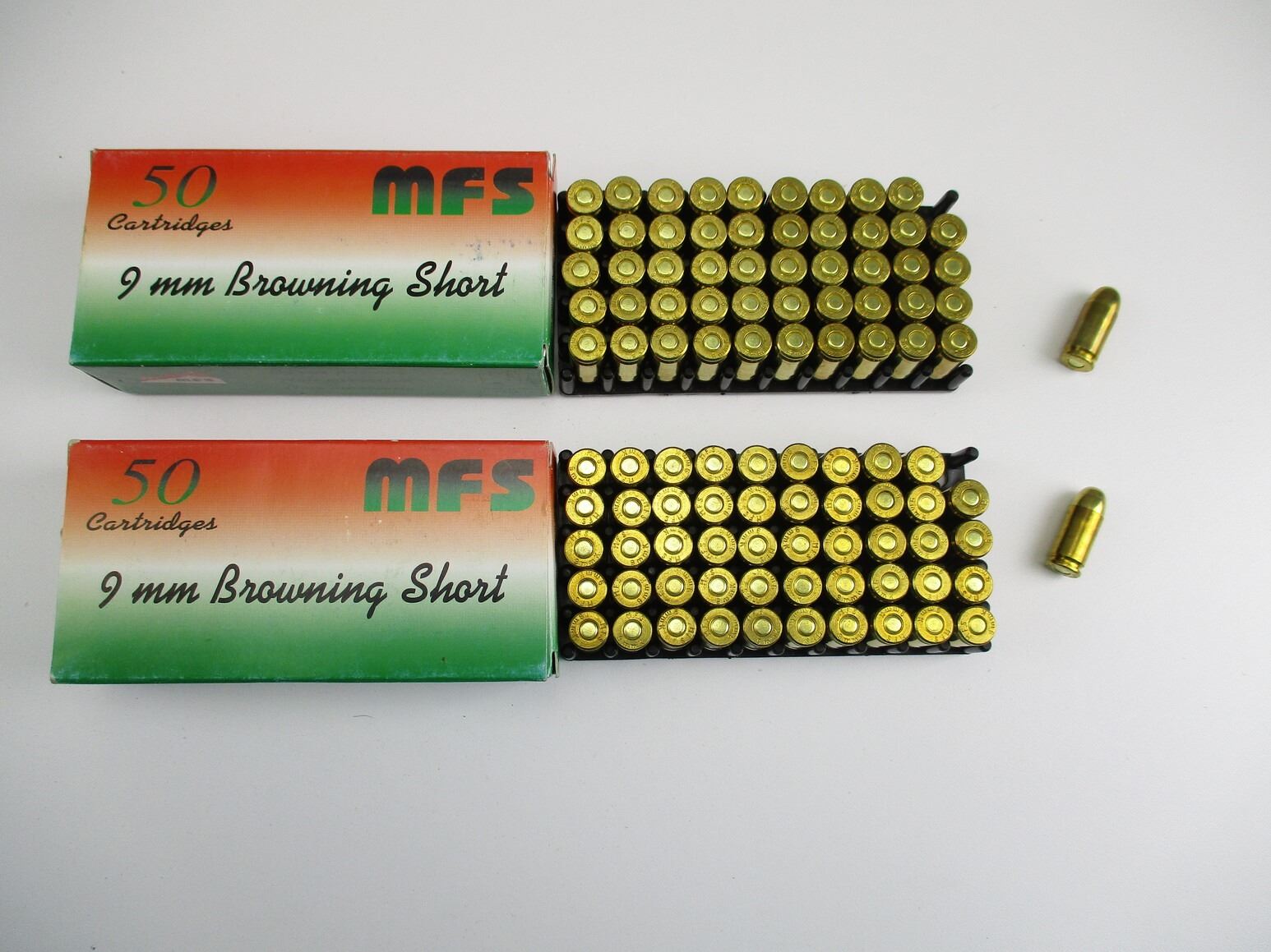 MFS 9MM BROWNING SHORT AMMO