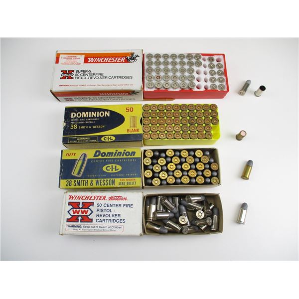 ASSORTED .38 SMITH & WESSON AMMO