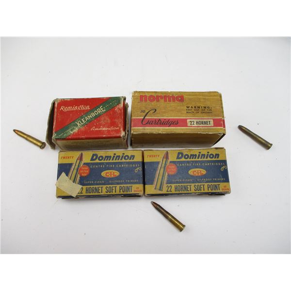 ASSORTED .22 HORNET AMMO