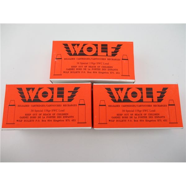 WOLF .38 SPECIAL FACTORY RELOADED AMMO