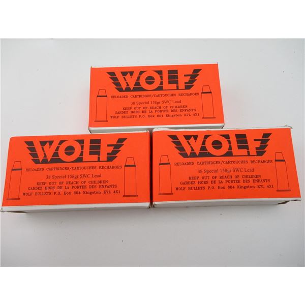 WOLF .38 SPECIAL FACTORY RELOADED AMMO