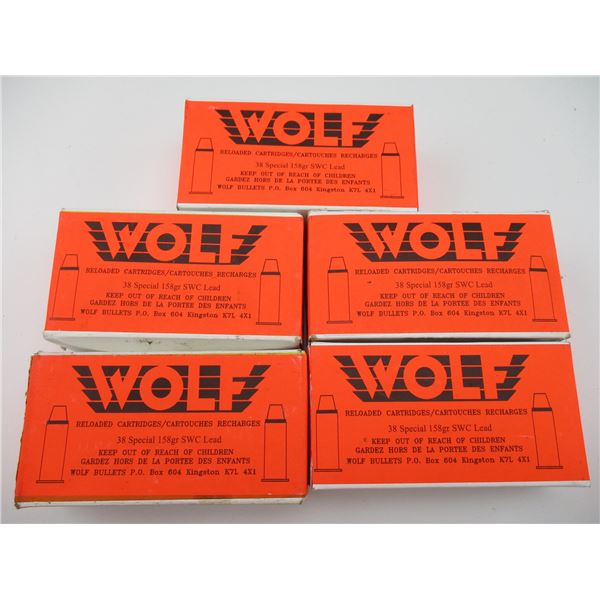 WOLF .38 SPECIAL FACTORY RELOADED AMMO