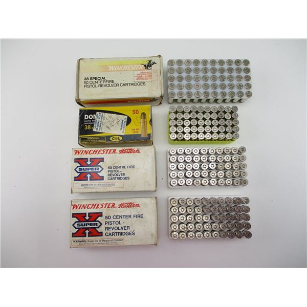 ASSORTED .38 SPECIAL AMMO