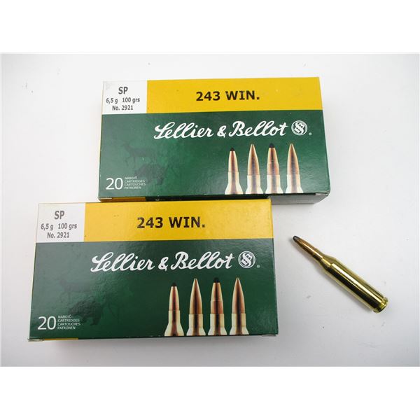 SELLIER & BELLOT .243 WIN AMMO