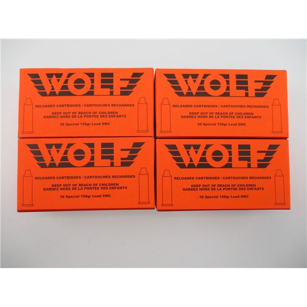 WOLF .38 SPECIAL FACTORY RELOADED AMMO