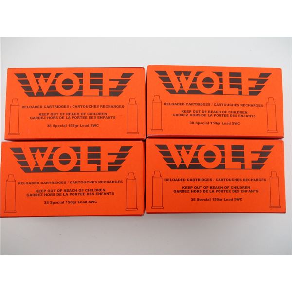 WOLF .38 SPECIAL FACTORY RELOADED AMMO