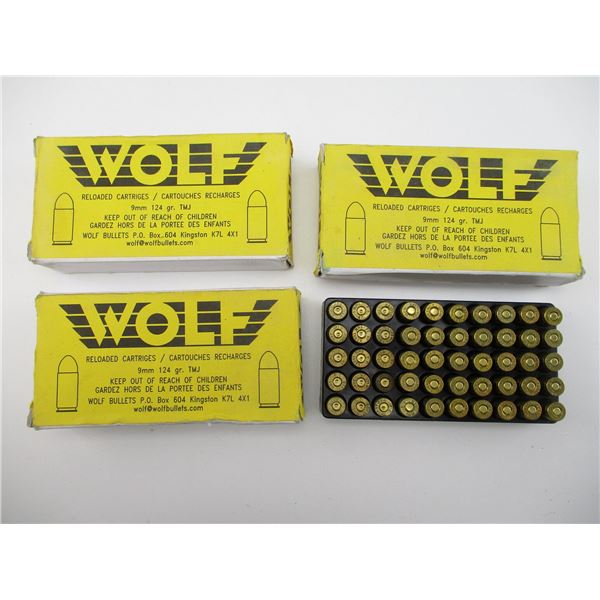 WOLF FACTORY RELOADED 9MM AMMO