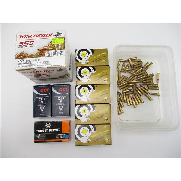 ASSORTED .22 LR AMMO