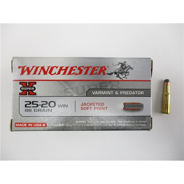 WINCHESTER 25-20 WIN AMMO