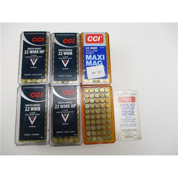 ASSORTED CCI .22 WMR AMMO