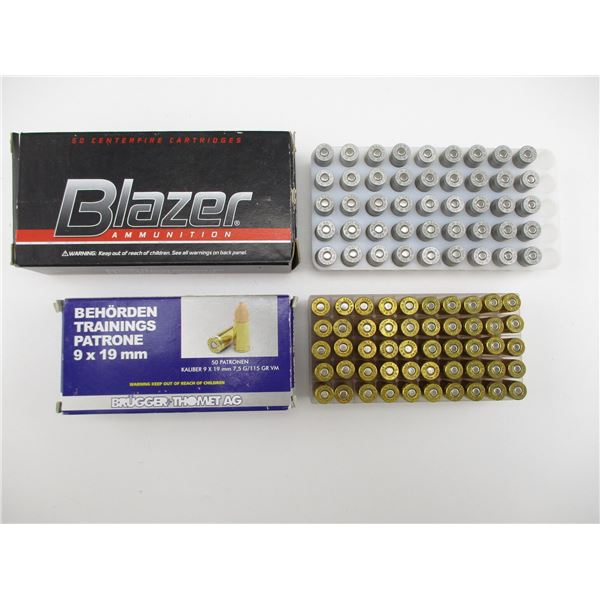 ASSORTED 9MM LUGER AMMO