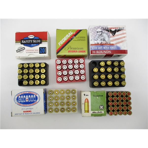 ASSORTED 9MM LUGER AMMO
