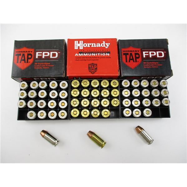 ASSORTED HORNADY .45 AUTO AMMO