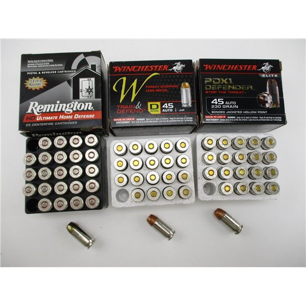 ASSORTED .45 AUTO AMMO