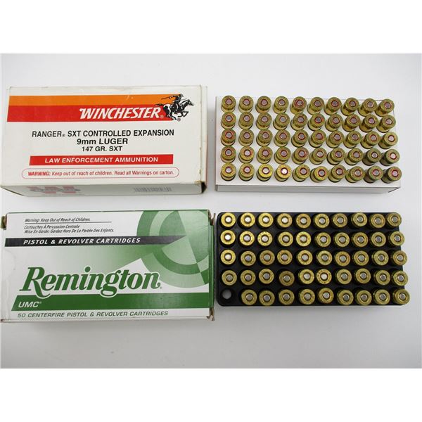 ASSORTED 9MM LUGER AMMO