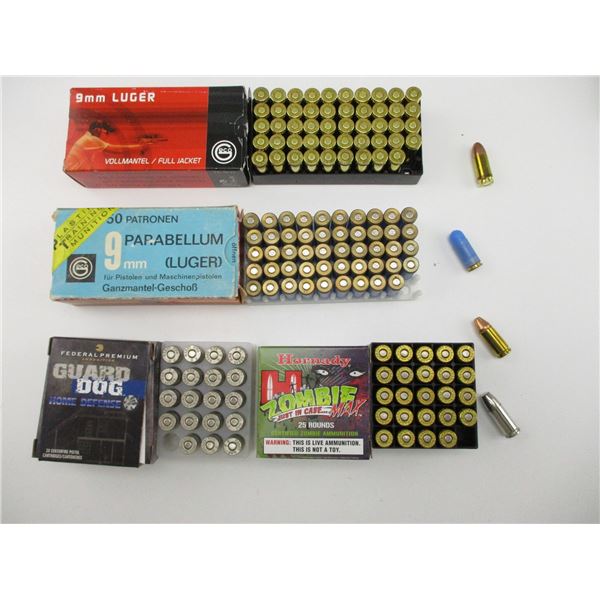 ASSORTED 9MM LUGER AMMO