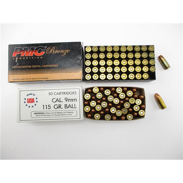 ASSORTED 9MM LUGER AMMO