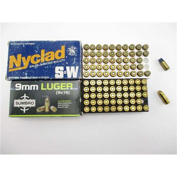 ASSORTED 9MM LUGER AMMO