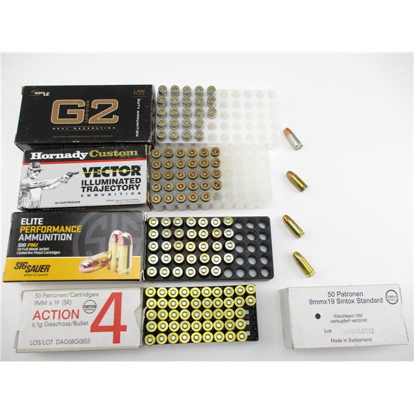 ASSORTED 9MM LUGER AMMO