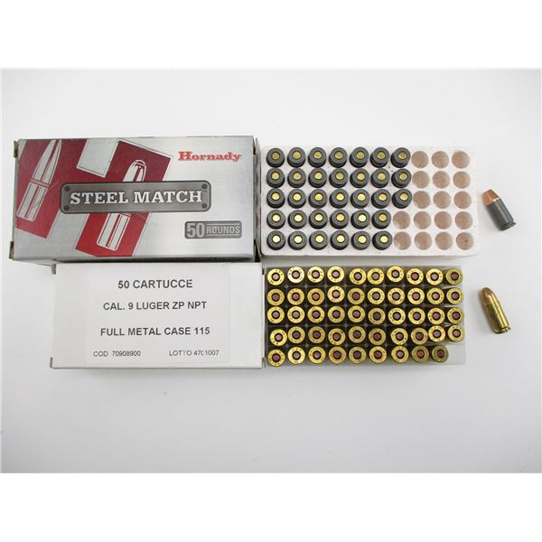 ASSORTED 9MM LUGER AMMO