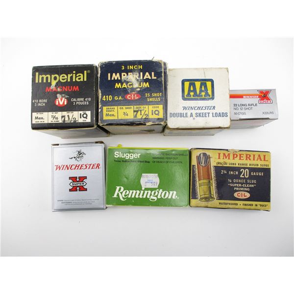 ASSORTED SHOTSHELLS AND .22 LR AMMO