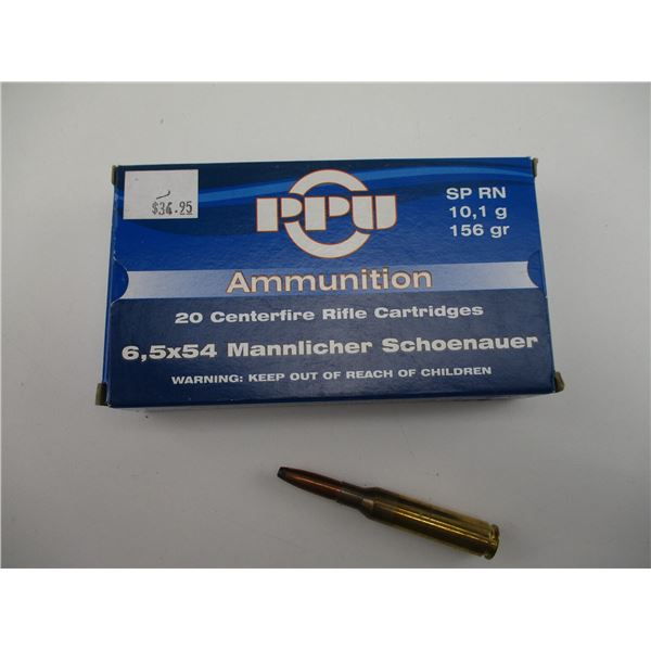 PPU 6.5X54 MANNLICHER SCHOENAUER AMMO