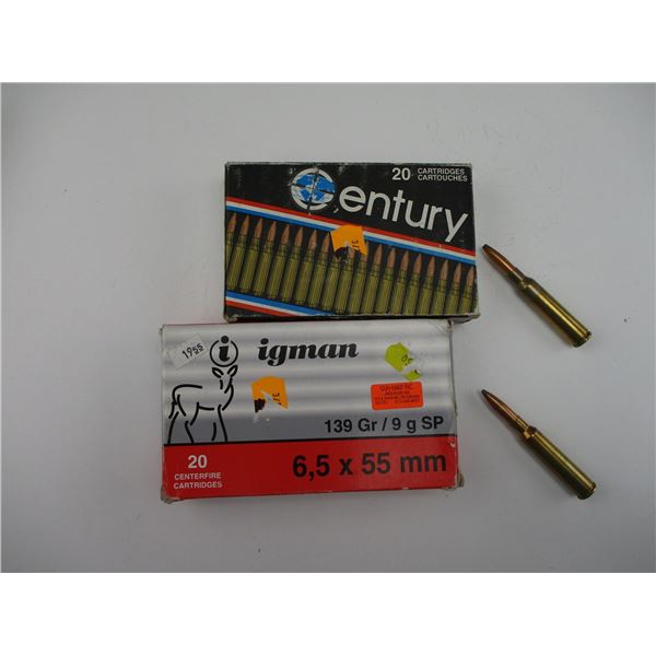 ASSORTED 6.5X55MM AMMO