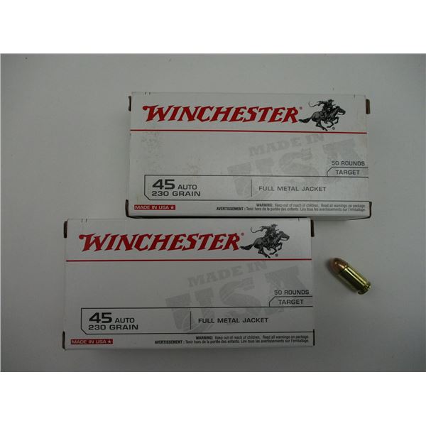 WINCHESTER .45 AUTO AMMO