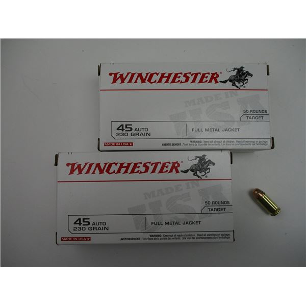 WINCHESTER .45 AUTO AMMO