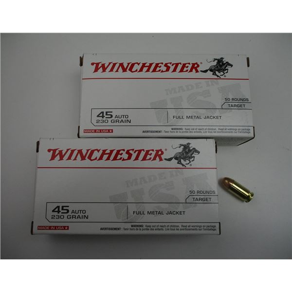 WINCHESTER .45 AUTO AMMO