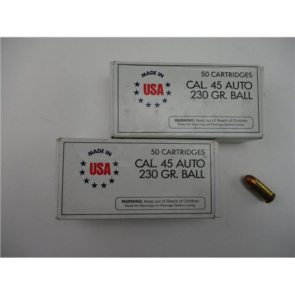 MADE IN USA .45 AUTO AMMO