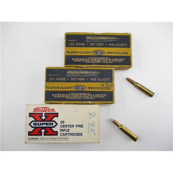 ASSORTED .250 AMMO LOT