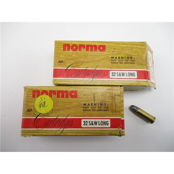 NORMA 32 S.& W. LONG AMMO LOT