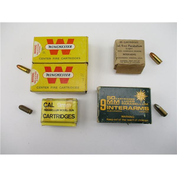 ASSORTED .9MM LUGER AMMO LOT