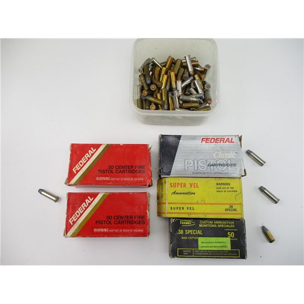 ASSORTED RELOADED AND FACTORY AMMO