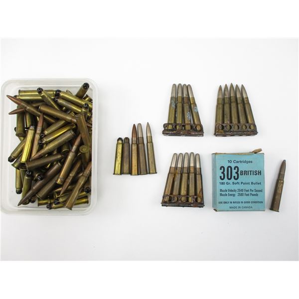 ASSORTED .303 BRITISH AMMO AND BLANKS