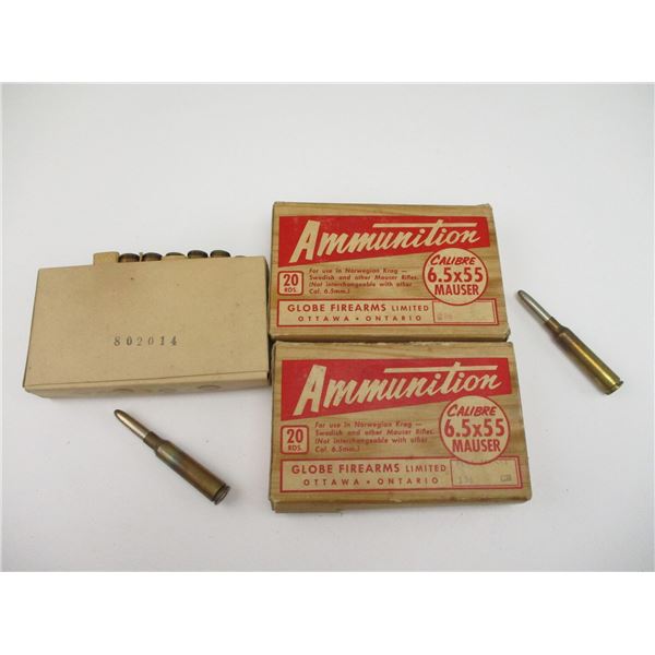 ASSORTED 6.5X55 MAUSER MILITARY AMMO