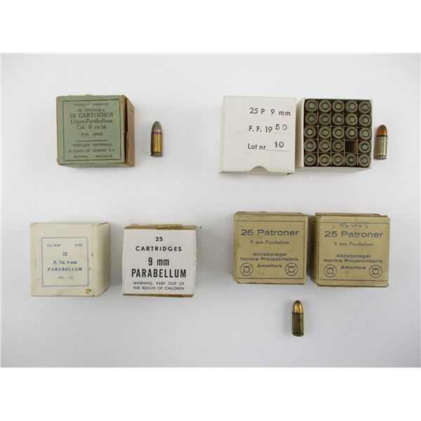 ASSORTED MILITARY 9MM AMMO LOT